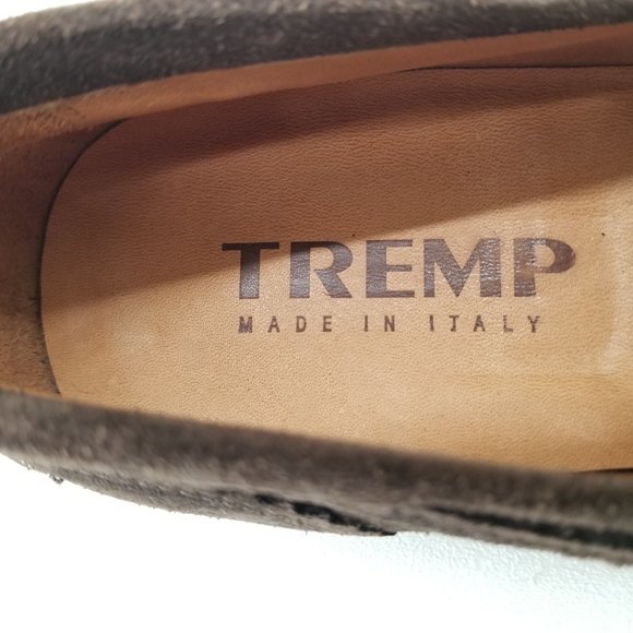 TREMP ITALY Men's Split Toe Oxford Shoes Brown Leather  Size 10 M - Picture 6 of 8